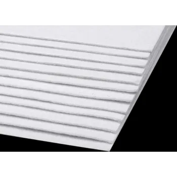 Látková dekorativní plsť / filc 20x30 cm Varianta: 1 (F31) bílá perlová, Balení: 12 ks