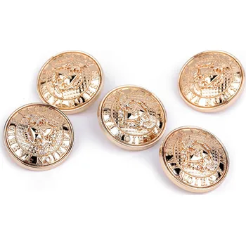 Knoflík Kovový knoflík velikost 32"; 40" Varianta: 4 (40") růžové zlato, Balení: 5 ks