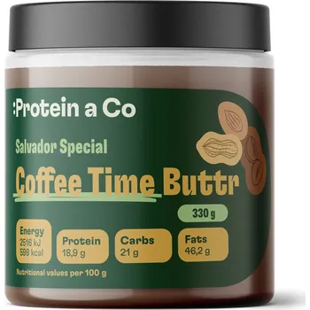 Protein a Co COFFEE TIME SALVADOR - oříškový krém s kávou - Limitovaná edice 330 g