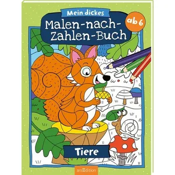 První čtění Mein dickes Malen-nach-Zahlen-Buch Tiere - Thau, Christine