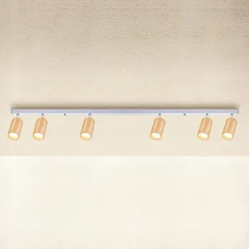Bodové svítidlo Brilagi - Bodové svítidlo SELE 6xGU10/30W/230V bílá/dekor dubu