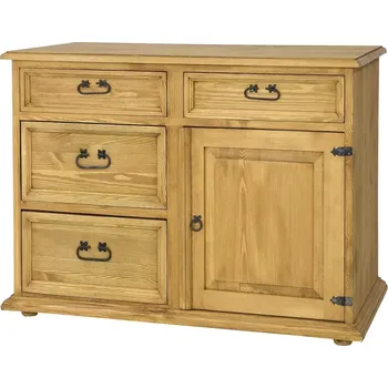 Ložnice Drewmax KD818 dřevěná komoda masiv borovice rustikal (KD818 komoda STANDARD)