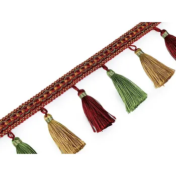 Stoklasa Prýmek třásně bordó 95 mm/1 m