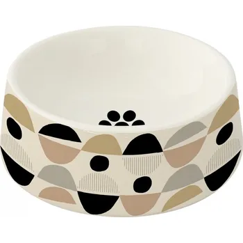 Porcelánová miska pro domácí mazlíčky Graffiti bílá