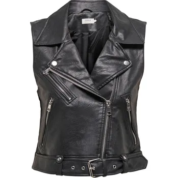 Dámská vesta Vesta z Only - Onlvera Faux Leather Waistcoat - Ženy - černá