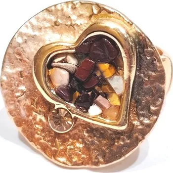 Prsten Prsten Srdce Barva: Hnědá