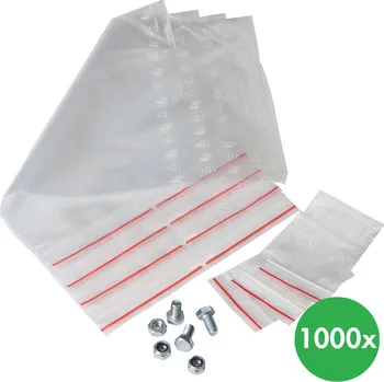Obalový materiál Sáček s klipem 80 x 120 mm, 1000 ks
