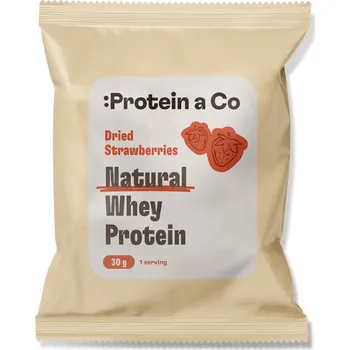 Protein Protein a Co NATURAL WHEY 30 g Příchuť: Dried strawberries
