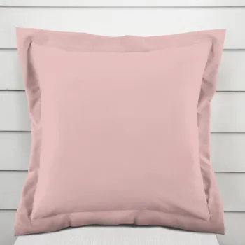 Povlak na polštářek Bavlněný povlak na polštář s lemem Moni MO-048 Pudrově růžový 50 x 60 cm