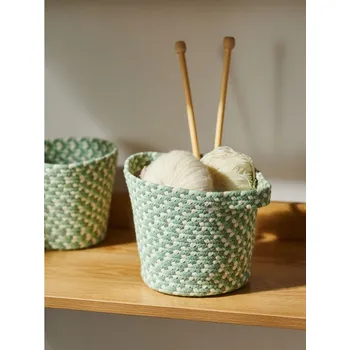 Úložný box Sinsay - Pletený úložný koš - zelená - 337EA-07X - 337EA-07X-ONE