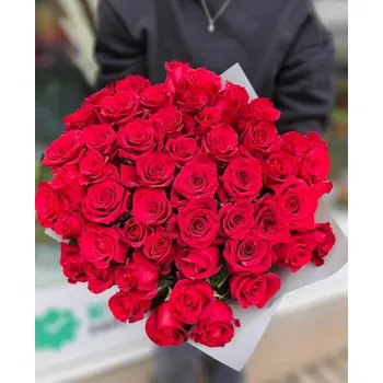 umělá květina 50x červených růží Rhodos