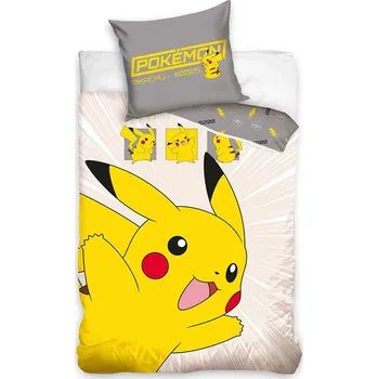 Povlečení Dětské povlečení Pokémon Pikachu v Akci