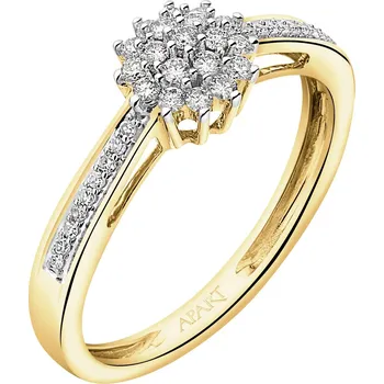 Prsten Prsten ze žlutého zlata s diamanty - 0,18 ct - ryzost 585 - 160.480