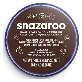 Speciální výtvarná barva Snazaroo barva na obličej 18ml - tm.hnědá-odstín "Dark Brown"