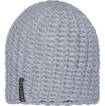 Čepice Nadměrná háčkovaná čepice stříbrná univerzální