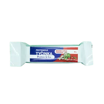 Protein Protein a Co Proteinová tyčinka - příchutě Vyber si z těchto lahodných příchutí: Chocolate with peanuts 42 g Příchuť: Cranberry with white chocolate 40 g