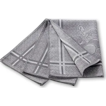 Utěrka Wooline Kuchyňské utěrky žakárové 3ks, ředkvičky šedá 50x70cm