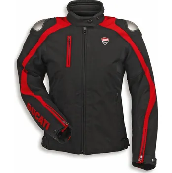 Moto bunda Textilní bunda Ducati Corse TEX C6 dámská černo-červená 40