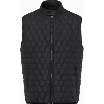 Pánská casual bunda PORSCHE DESIGN Lightweight Vest Vesta prošívaná odlehčená na zip s šestiúhelníkovým vzorem černá (Lehká vesta Porsche Design s šestihranným prošíváním, výplní bez prachového peří a skrytými kapsami na zip. Vyrobeno v Evropě.)