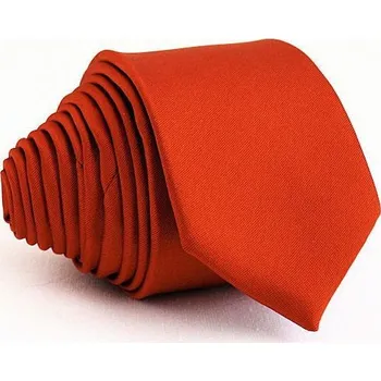 Kravata Pánská cihlová slim kravata - 5 cm (Pánská slim kravata)