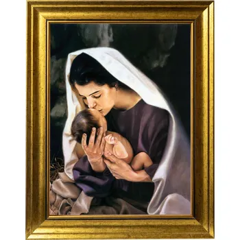 Obraz Anděl strážný | OBRAZ NA PLÁTNĚ VE ZLATÉM RÁMU