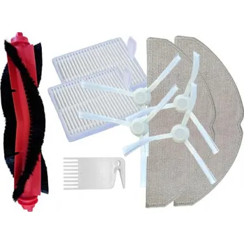 Sada příslušenství pro robotický vysavač HEPA filtry, kartáče pro vysavač XIAOMI E10 Robot Vacuum a mopy, 10ks sada