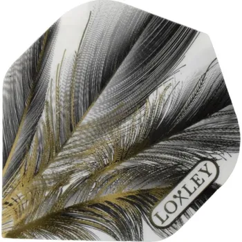 Příslušenství pro šipky Loxley Letky Grey Gold Feather - No2 - 361DAR