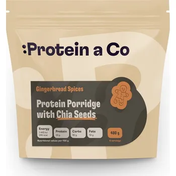 Protein Protein a Co Proteina a Co proteinová kaše s chia 480 g Příchuť: Gingerbread Spices