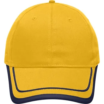 Kšiltovka Kšiltovka se 6 panely s kontrastním lemem univerzální zlatá žlutá/námořnická