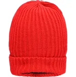 Teplá pletená čepice červená univerzální