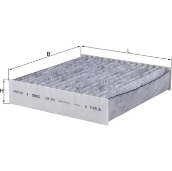 Kabinový filtr Filtr, vzduch v interiéru MAHLE LAK 251