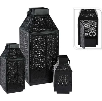 Svícen Progarden Lucerna na svíčku vzorovaná sada 3 ks 38/28/20cm