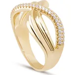 biju Pozlacený prstýnek s miniaturními zirkony 4000403 Velikost prstenu - obvod: 51 mm