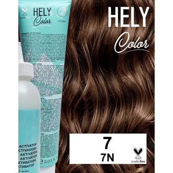 Barva na vlasy Hely Color permanentní barva na vlasy - blond (7/7N) 60 ml