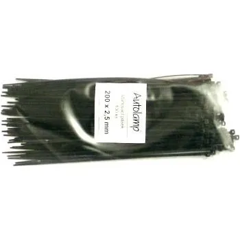 Stahovací páska stahovací pásky AUTOLAMP 200x2,5 černé / 100ks