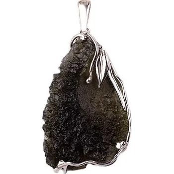 Přívěsek vltavín - stříbrný přívěsek (4-0133V) povrchová úprava: zlacené