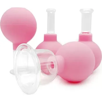 Masážní přístroj Sada baněk s balónkem - obličejové - růžové