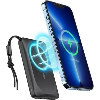 Externí baterie POWER BANK Veger W1151, 10000mAh, indukce, MagSafe, PD 20W, QC 3.0, barva černá