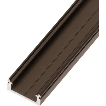 LED lišta LED profil N8B bronzový nástěnný hliníkový profil pro LED pásek&nbsp; - profil bez krytu 1m