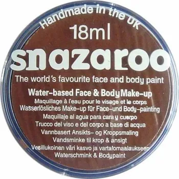 Speciální výtvarná barva Snazaroo barva na obličej 18 ml. - Hnědá tmavší