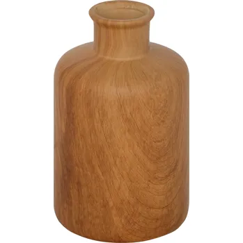 Váza Atmosphera Keramická váza SAO, efekt dřeva, 17,5 cm