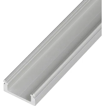 LED lišta LED profil N8 stříbrný nástěnný - bez krycí lišty 2m