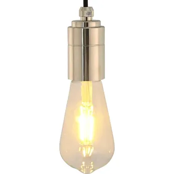 Objímka na žárovku vidaXL Objímky 2 ks E27 [4106535] Barva: saténový nikl