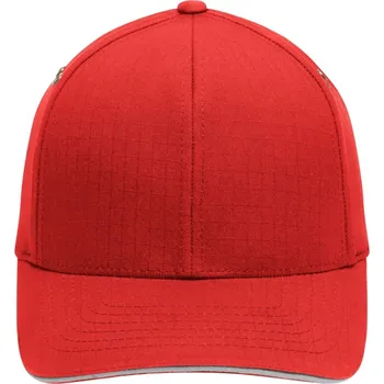 Kšiltovka Flexfit® Ripstop Sandwich Kšiltovka červená/stříbrná S/M