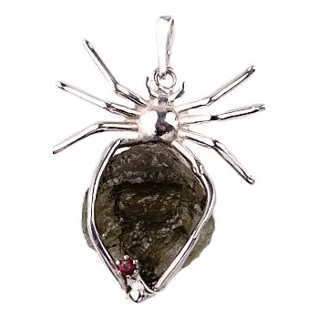 Přívěsek vltavín - stříbrný přívěsek (4-0136V) povrchová úprava: zlacené