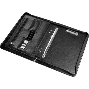 Archivační box Konferenční desky, černá, A4, na zip, 4-kroužky, 50 mm, PANTA PLAST 0417-0002-01
