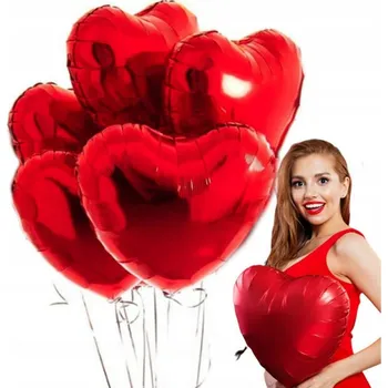 Balónek BALÓN SRDCE ČERVENÉ MATNÉ VALENTÝNSKÉ 45 CM