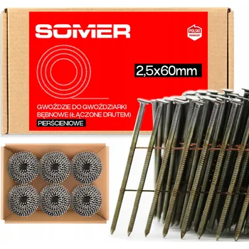 Hřebík Hřebíky spojené drátem 2,5/60 R Balení (7 200 ks)