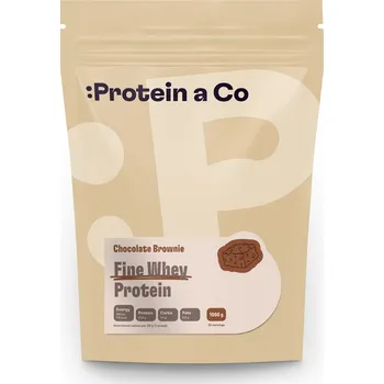 Protein Protein a Co FINE WHEY – přírodní protein slazený stévií 1 000 g Příchuť: Chocolate Brownie
