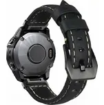 Kožený elegant QuickFit řemínek pro Garmin 20mm - Černý IR-AWGW-0305